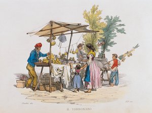 El torronaro (vendedor de turrón) (grabado)