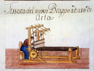 El tejido de lana. 1807. Archivio di stato de Milán de Italian School