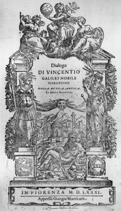 Portada de Della Musica Antica et (sic) della Moderna por Vincenzo Galilei, 1581 de Italian School