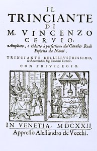 Portada de un libro de cocina italiano, publicado en Venecia, 1622 de Italian School