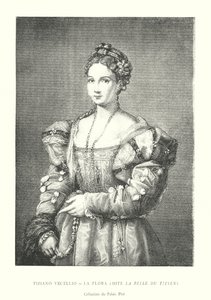 Tiziano Vecellio, La Flora, Dite La Belle du Titien, Colección del Palacio Pitti de Italian School