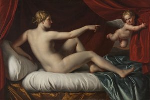 Venus y Cupido de Italian School