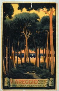 Viareggio", publicado por Richter y Cía., Pisa, Italia (litografía en color) de Italian School