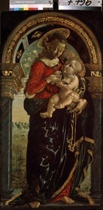 ""Virgen con niño"" (Virgen con niño). escuela de pintura italiana