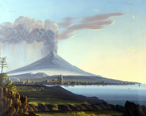 Vista de la Erupción del Monte Etna