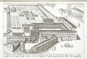 Vista del Palacio Papal en Monte Cavallo