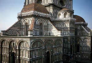 Vista del ábside de la Catedral de Florencia (Duomo Santa Maria del Fiore) de Italian School