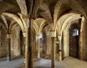 Vista de la cripta de la iglesia de Sant