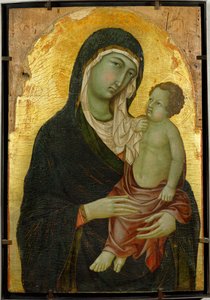 Virgen María y niño Jesús. Oro molido ...