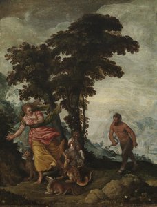 Virtud perseguida por el Vicio, c.1570-1600 de Italian School