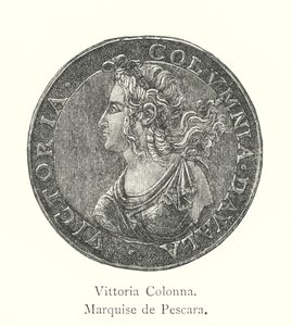 Vittoria Colonna, Marquesa de Pescara (grabado) de Italian School