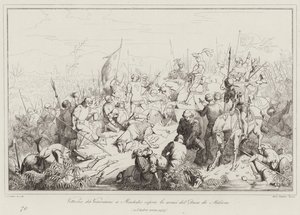 Victoria de los venecianos en Maclodio sobre las armas del Duque de Milán de Italian School