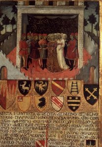 Fiesta de bodas, Siena, c.1400 de Italian School