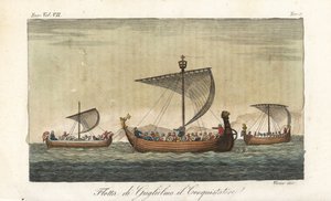 La flota de acorazados de Guillermo el Conquistador de Italian School
