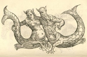 Ilustración de Monstra Niliaca Parei de Historia de Monstruos de Aldrovandi, 1642 de Italian School