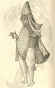 Ilustración de Monstrum Marinum rudimenta habitus Episcopi referens de Historia de Monstruos de Aldrovandi, 1642 de Italian School