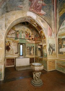 rnterior del Baptisterio con un fresco que representa escenas de la Vida de San Juan, de Tommaso Masolino da Panicale (1383-c.1447) (fresco) de Italian School