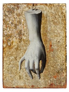 Naturaleza muerta de una mano femenina bien esculpida (óleo sobre tabla) de Italian School