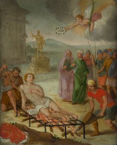 Martirio de San Lorenzo, c.1600-99 (óleo sobre cobre)