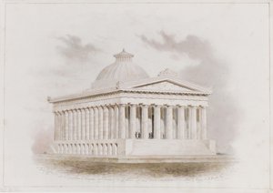 Casa de Aduanas de EE.UU., Nueva York perspectiva, 1834 de Ithiel Town