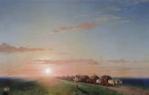 Una caravana en el desierto