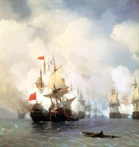 Ruso: "Batalla en el estrecho de Quíos el 24 de junio de 1770 " Batalla de Quíos el 24 de junio de 1770