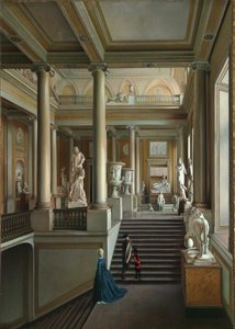 Escalera principal de la Academia de Bellas Artes en San Petersburgo, 1830 de Ivan Alexeyevich Ivanov