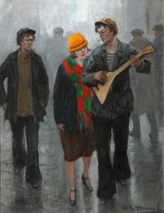 Una pareja joven, 1920s de Ivan Alexeyevich Vladimirov