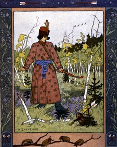 Cuento ruso “La princesa rana”, ilustrado por Bilibin