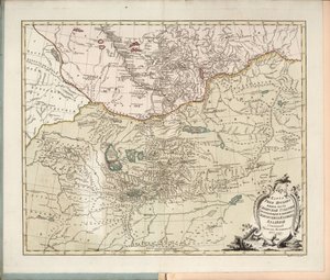 Mapa del Río Irtysh, la parte sur de la Gobernación de Siberia, 1777 de Ivan Ivanovich Islenyev