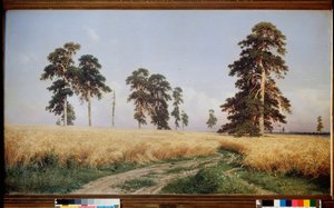 Champ de Seigle (campo Rieu) - Pintura de Ivan Ivanovich Shishkin (Chichkine) (1832-1898), huile sir toile de Ivan Ivanovich Shishkin