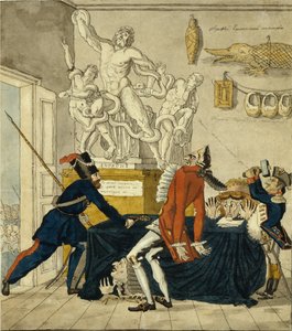 Napoleón Bonaparte vendiendo Bienes Robados, 1813