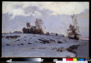 A principios de la primavera. Pintura de Ivan Ivanovich Yendogurov (1861-1898), óleo sobre lienzo, arte ruso del siglo XIX. Galería Estatal Tretyakov, Moscú. de Ivan Ivanovich Yendogurov