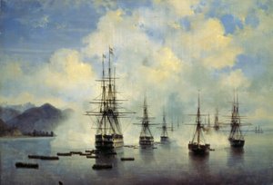 El desembarco del General N. Raewski en Subaschi en julio de 1839