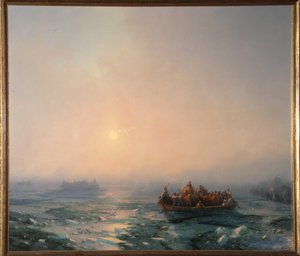 Hielo a la deriva en el río Dnieper, 1872 de Ivan Konstantinovich Aivazovsky
