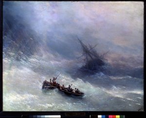El arcoíris, el naufragio. Pintura de Ivan Konstantinovich Aivazosky (Ivan Konstantinovich Aivazovsky