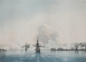 Sebastopol. Fuerte Constantino. Fuerte Nicolás, 1850s de Ivan Konstantinovich Aivazovsky