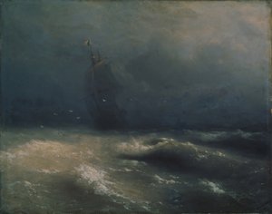 Tormenta en la costa de Niza, 1885 de Ivan Konstantinovich Aivazovsky