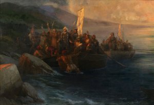 El desembarco de Cristóbal Colón en San Salvador, 12 de octubre de 1492, 1892