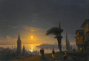 La Torre de Gálata a la Luz de la Luna, 1845