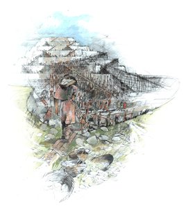 Construcción de Sudbury Hill (acuarela sobre papel) de Ivan Lapper