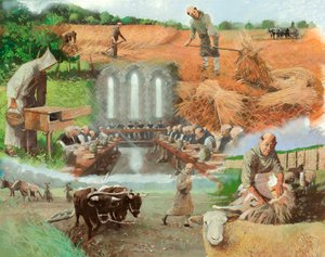 Monjes trabajando, siglo XIII, c1990-2010