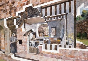 Celda del monje, Priorato de Mount Grace, siglo XV, c. 1990-2010 de Ivan Lapper