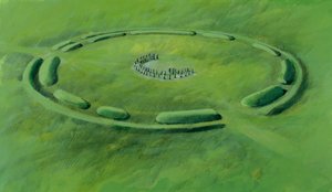 Stonehenge: tercera fase que comienza con la colocación de las piedras azules en doble media luna de Ivan Lapper