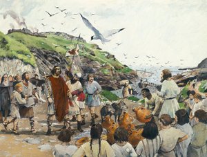 Castillo de Tintagel Lugar legendario de nacimiento del Rey Arturo, Cornualles, Edad Oscura, 1994