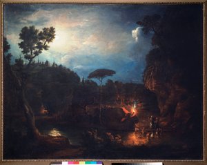 El bautismo secreto - La cristianización de la Rusia de Kiev (siglos IX-XIII) - Pintura de Ivan Mikhailovich Tankov (Tonkov) (1740-1799), óleo sobre lienzo de Ivan Michailovich Tankov