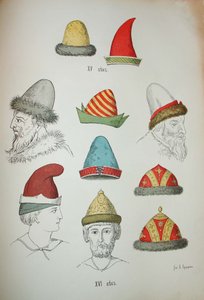 Tocados rusos de los siglos XV y XVI, 1850-1852 de Ivan Mikhaylovich Snegirev