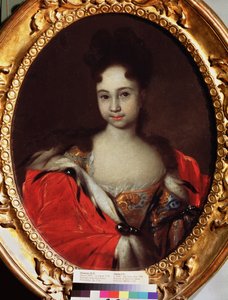 Retrato de la Gran Duquesa Ana Petrovna de Rusia (1708-1728) (Retrato de la Gran Duquesa Ana Petrovna de Rusia). Pintura de Ivan Nikitich Nikitin (Nikitine) (circa 1680-después de 1742), óleo sobre lienzo, antes de 1716. Arte ruso del siglo XVIII. Estado T