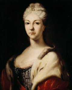 Retrato de la Gran Duquesa Natalya Alexeevna de Rusia, 1673-1716, antes de 1716 de Ivan Nikitich Nikitin
