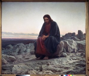 Cristo en el desierto de Ivan Nikolaevich Kramskoy